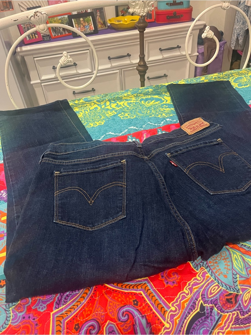 Women’s Levi 505 Dark Blue Denim Jeans